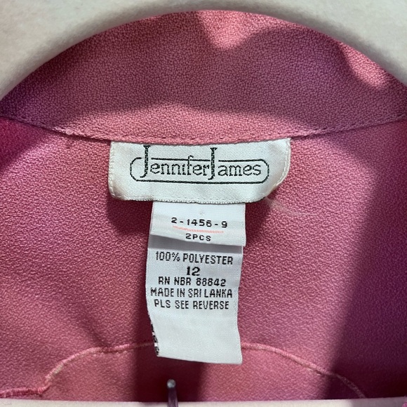 EUC Vintage Jennifer James Pink 2 Piece Suit with Skirt size 12 - Picture 5 of 11